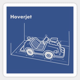 Hoverjet blueprint Magnet